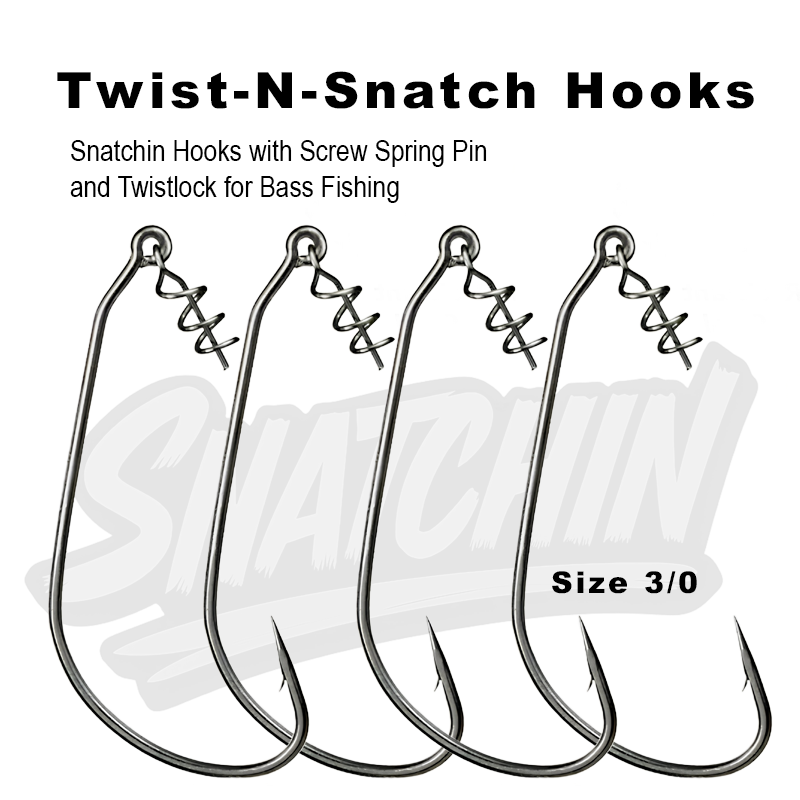 Twist-N-Snatch™ Hooks – Screw-Lock Bass Hooks
