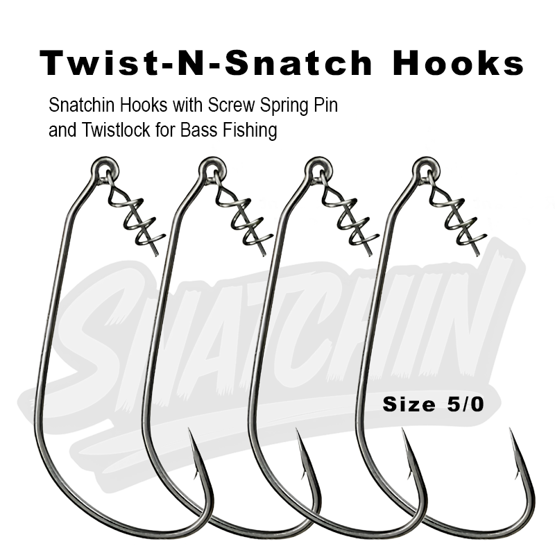 Twist-N-Snatch™ Hooks – Screw-Lock Bass Hooks