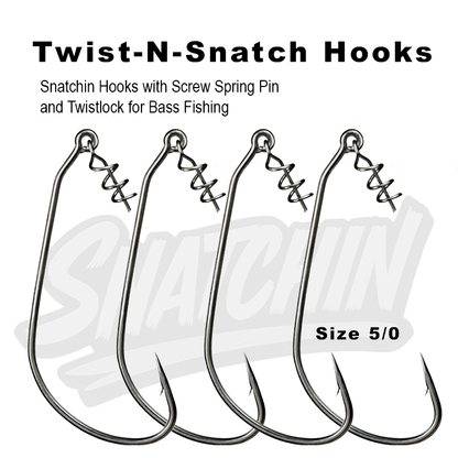 Twist-N-Snatch™ Hooks – Screw-Lock Bass Hooks